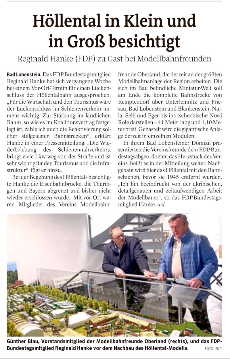 Besuch von Reginald Hanke (MdB)  -  Návštěva pana Reginald Hanke (MdB)
